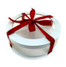 Round transparent box d250, h60 white with a transparent lid   