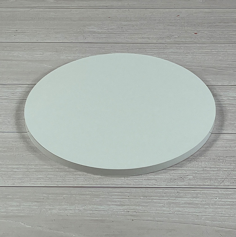 Support blanc D280 mm h12 mm (carton ondulé / laminé) rond