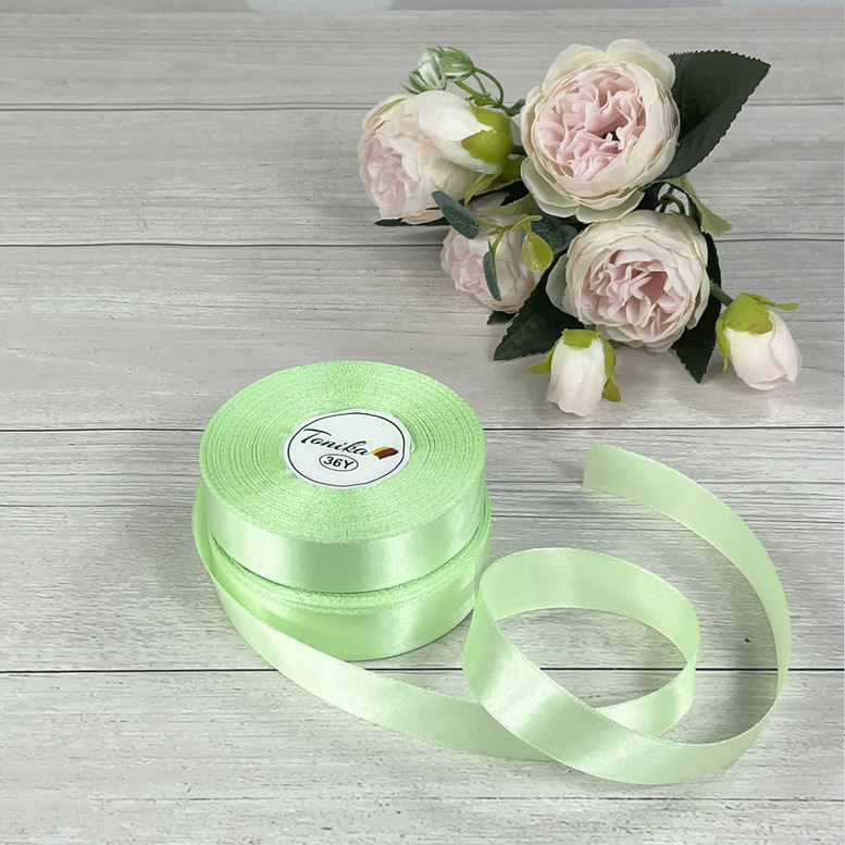 Satin ribbon "Light green",  20mm/33m, SB94